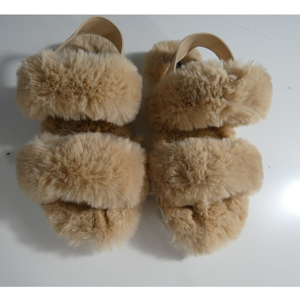 Dolce Vita Women's 7M Slingback Faux Fur Slippers